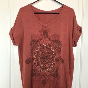 Women's L Orange Tunic Top